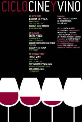 cartel anunciador del ciclo Cine y Vino del CAC Málaga